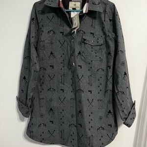 Legendary Whitetails Gray and Black Lightweight Shirt Jacket